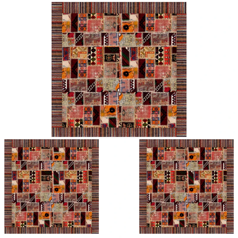 رومیزی سه تکه طرح چهل تکه کد 914