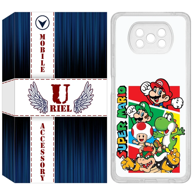 کاور یوریل مدل Clear کد 76 طرح ماریو مناسب برای گوشی موبایل شیائومی Poco X3 / X3 Pro / X3 NFC