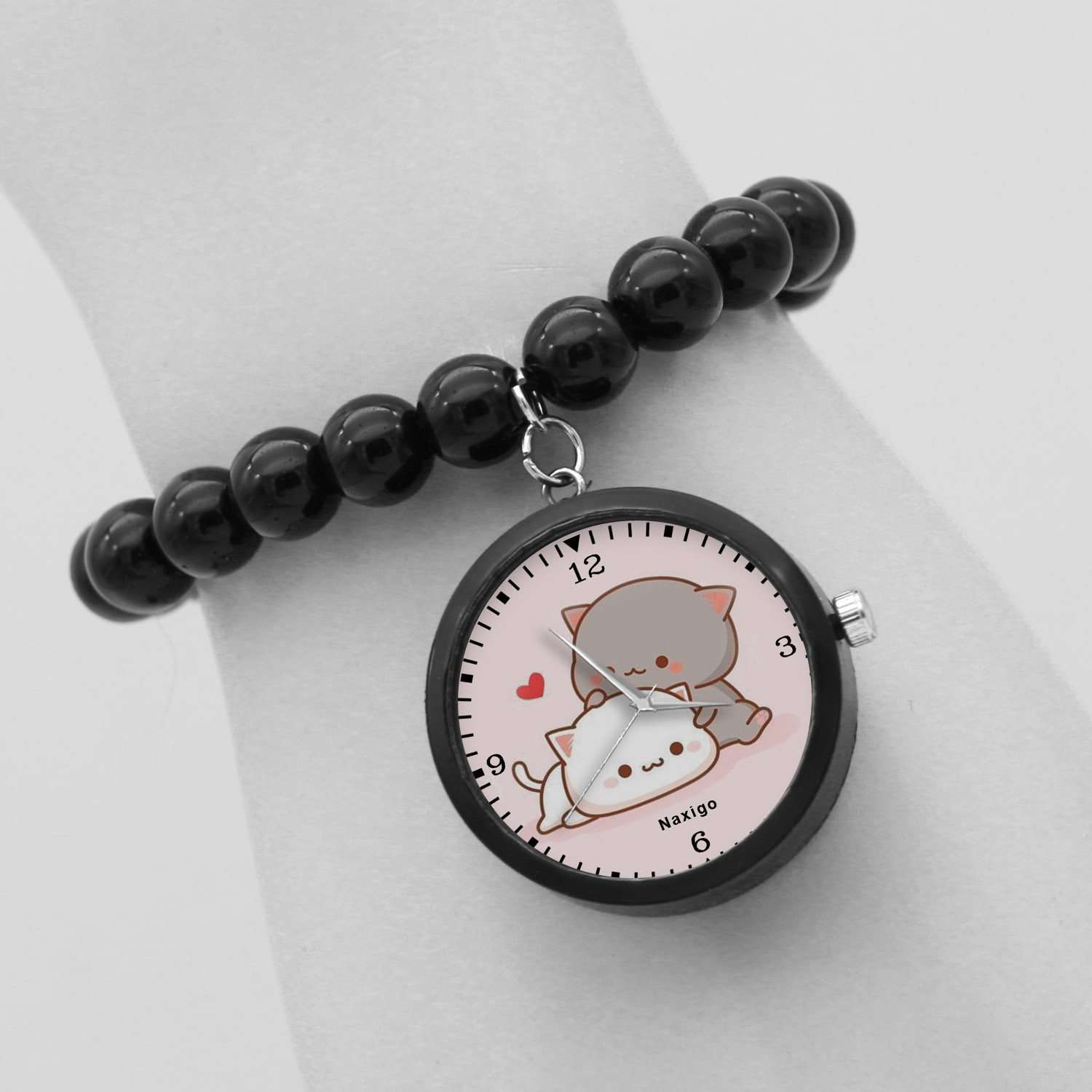 ساعت مچی عقربه ای ناکسیگو مدل گربه ملوس کد BF12537 ساعت مچی عقربه ای ناکسیگو مدل گربه ملوس کد BF12537