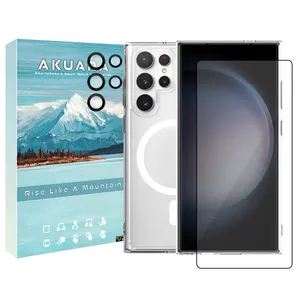 Akuara MagSafe GLS BKRNG Cover Suitable for Samsung Galaxy S23 Ultra with Screen Protector and Lens Protector