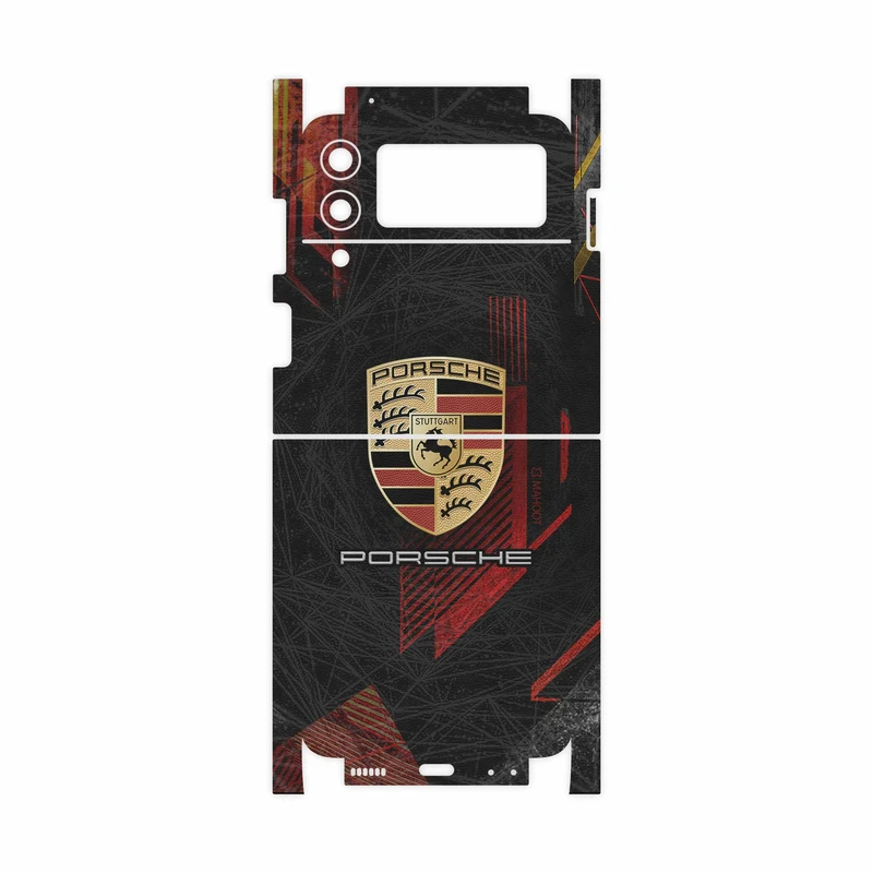 برچسب پوششی ماهوت مدل Porsche-Logo-FullSkin مناسب برای گوشی موبایل سامسونگ Galaxy Z Flip3 5G