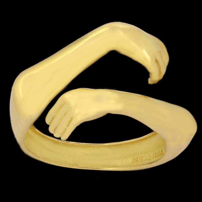 انگشتر طلا 18 عیار زنانه طلای مستجابی مدل آغوش کد 670190
