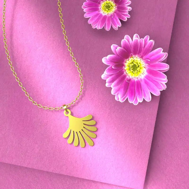 گردنبند طلا 18 عیار زنانه مدوپد مدل هندسی کد D3-1-1260