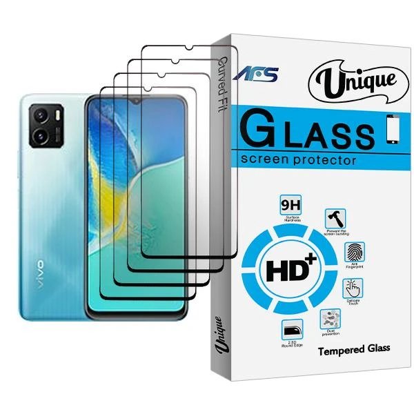 محافظ صفحه نمایش سرامیکی ای اف اس مدل Unique Glass4 مناسب برای گوشی موبایل ویوو Y15s بسته چهار عددی