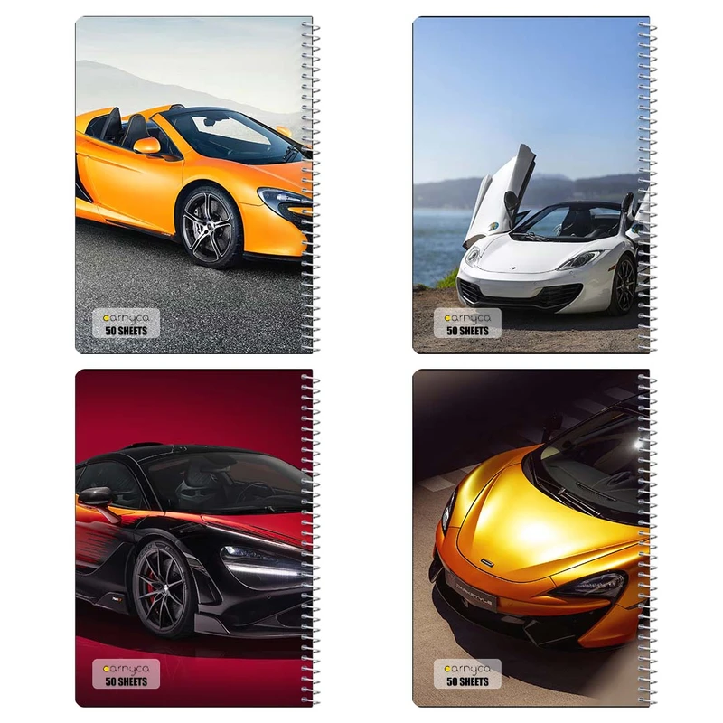 دفتر نقاشي 50 برگ کارنيکا طرح مک‌لارن McLaren کد 86251 مجموعه 4 عددی