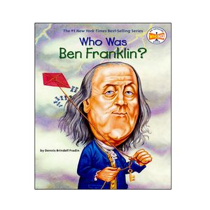کتاب Who Was Ben Franklin اثر Dennis Brindell Fradin انتشارات Grosset&Dunlap