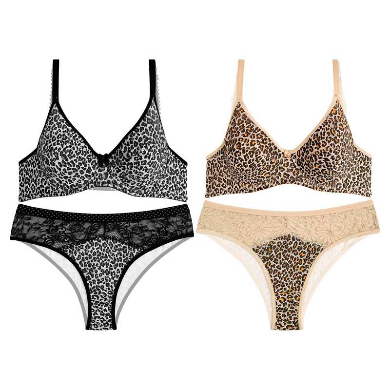 ست شورت و سوتین زنانه نوشه پوش کد 22702-22701 مجموعه 2 عددی