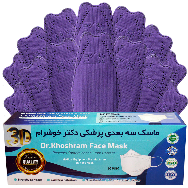 ماسک تنفسی دکتر خوش رام مدل 001 بسته 20 عددی ماسک تنفسی دکتر خوش رام مدل 001 بسته 20 عددی