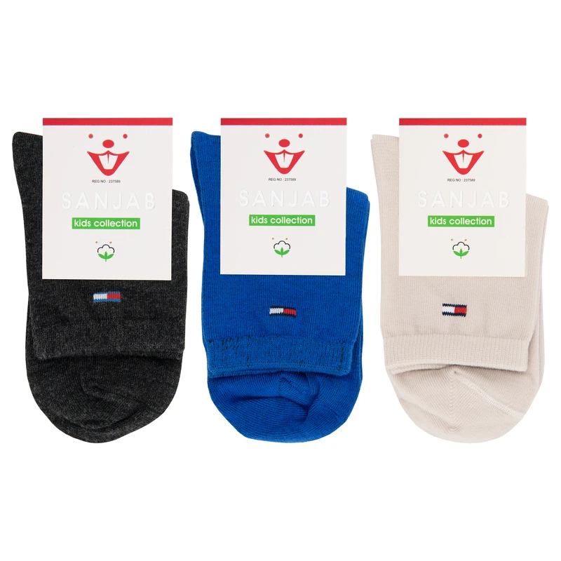 جوراب ساق بلند بچگانه مدل SJ4-5 مجموعه 3 عددی