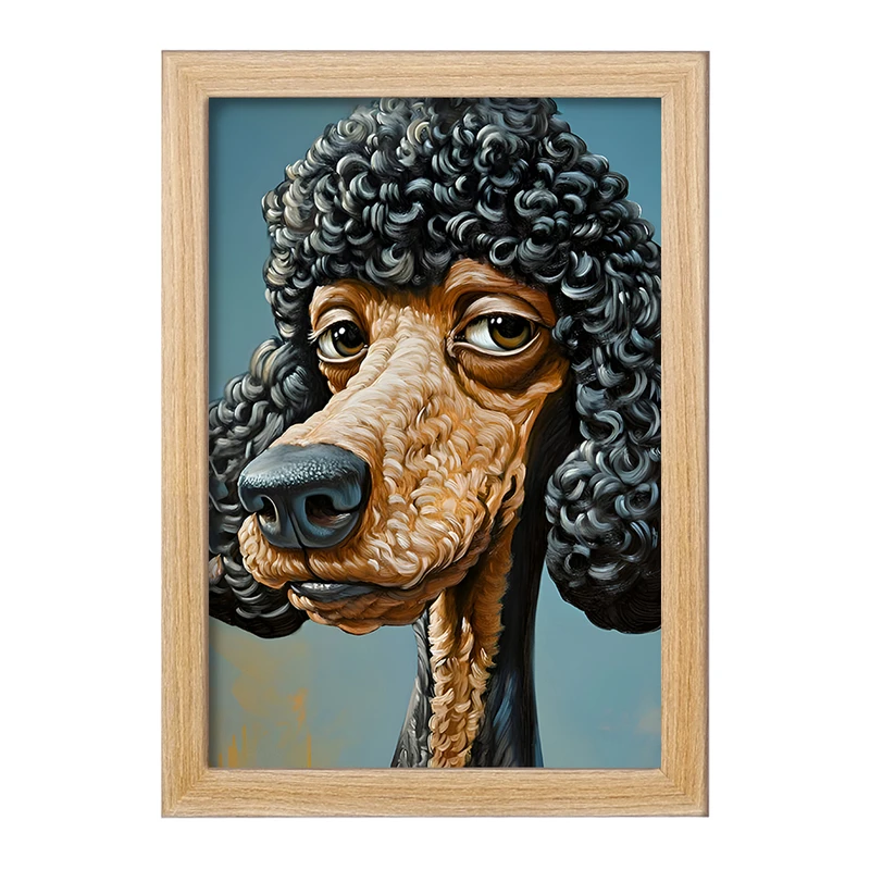 تابلو خندالو مدل سگ مو فرفری کد F6533