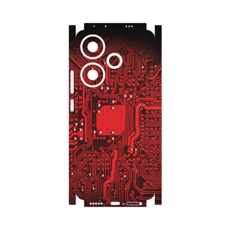 برچسب پوششی ماهوت مدل Red_Printed_Circuit_Board-FullSkin مناسب برای گوشی موبایل شیائومی Poco F6