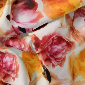 پارچه لباس مدل کرپ بوگاتی طرح گلدار کد 8009A