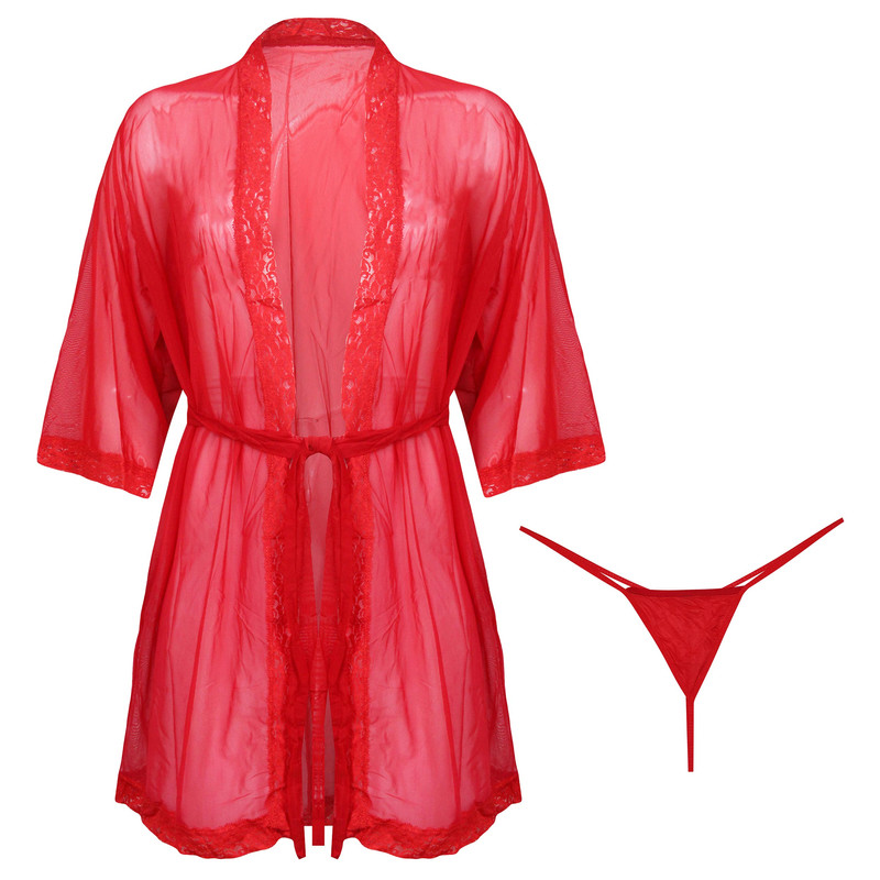 روبدوشامبر زنانه مدل گیپوری کد 4306-81007 رنگ قرمز