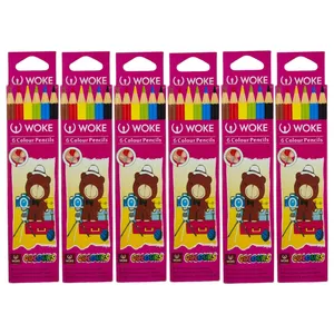 مداد رنگی 6 رنگ ووک مدل High quality بسته 6 عددی
