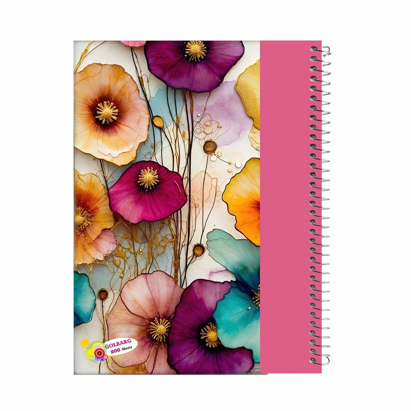 دفتر مشق 200 برگ گلبرگ طرح گل کد 5102