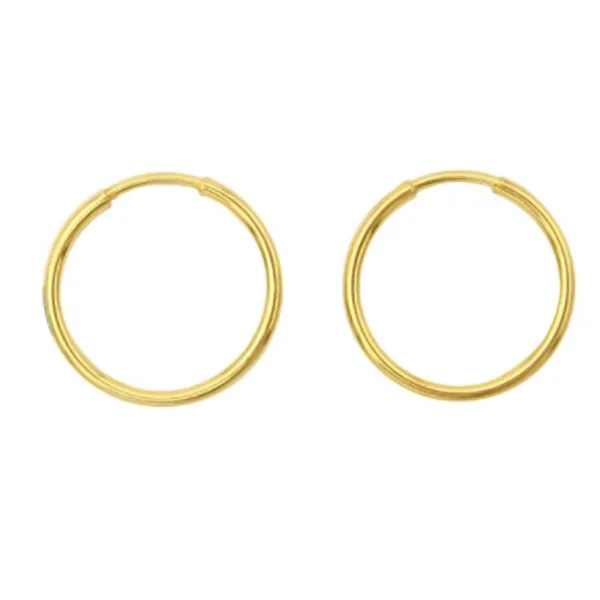 گوشواره حلقه‌ای طلا 18 عیار زنانه دوست خوب مدل DK455-0