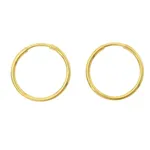 گوشواره حلقه‌ای طلا 18 عیار زنانه دوست خوب مدل DK455-0