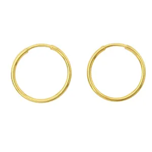 گوشواره حلقه‌ای طلا 18 عیار زنانه دوست خوب مدل DK455-0