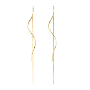 گوشواره بخیه ای زنانه مدل مارپیچ کد s12