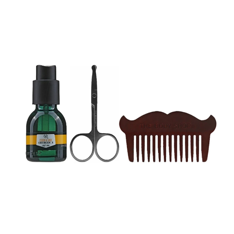 روغن ریش بادی شاپ مدل فازن نازل حجمئ 30 میلی لیتر به هراه شانه و قیچی