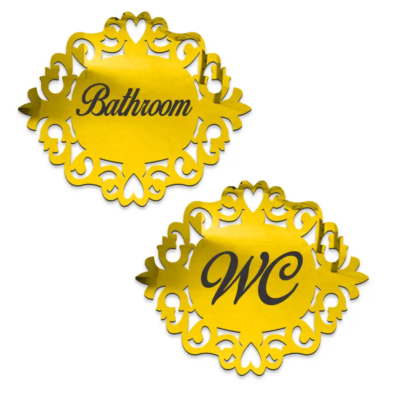 آینه پلکسی گلس دکوماتوس طرح نشانگر سرویس مدل IND108 بسته دو عددی