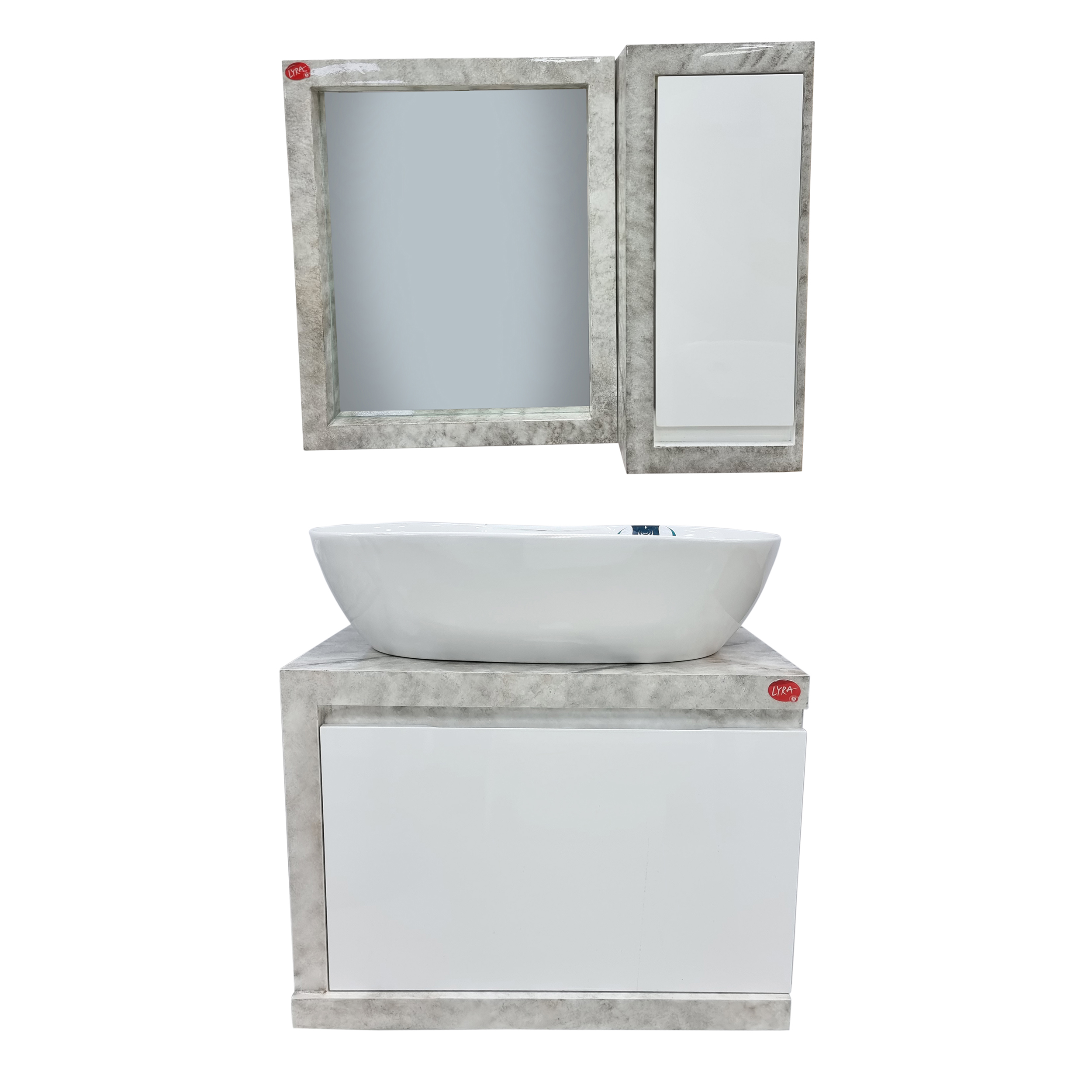 ست کابینت و روشویی لیرا مدل پرشین کد F116 به همراه آینه و باکس