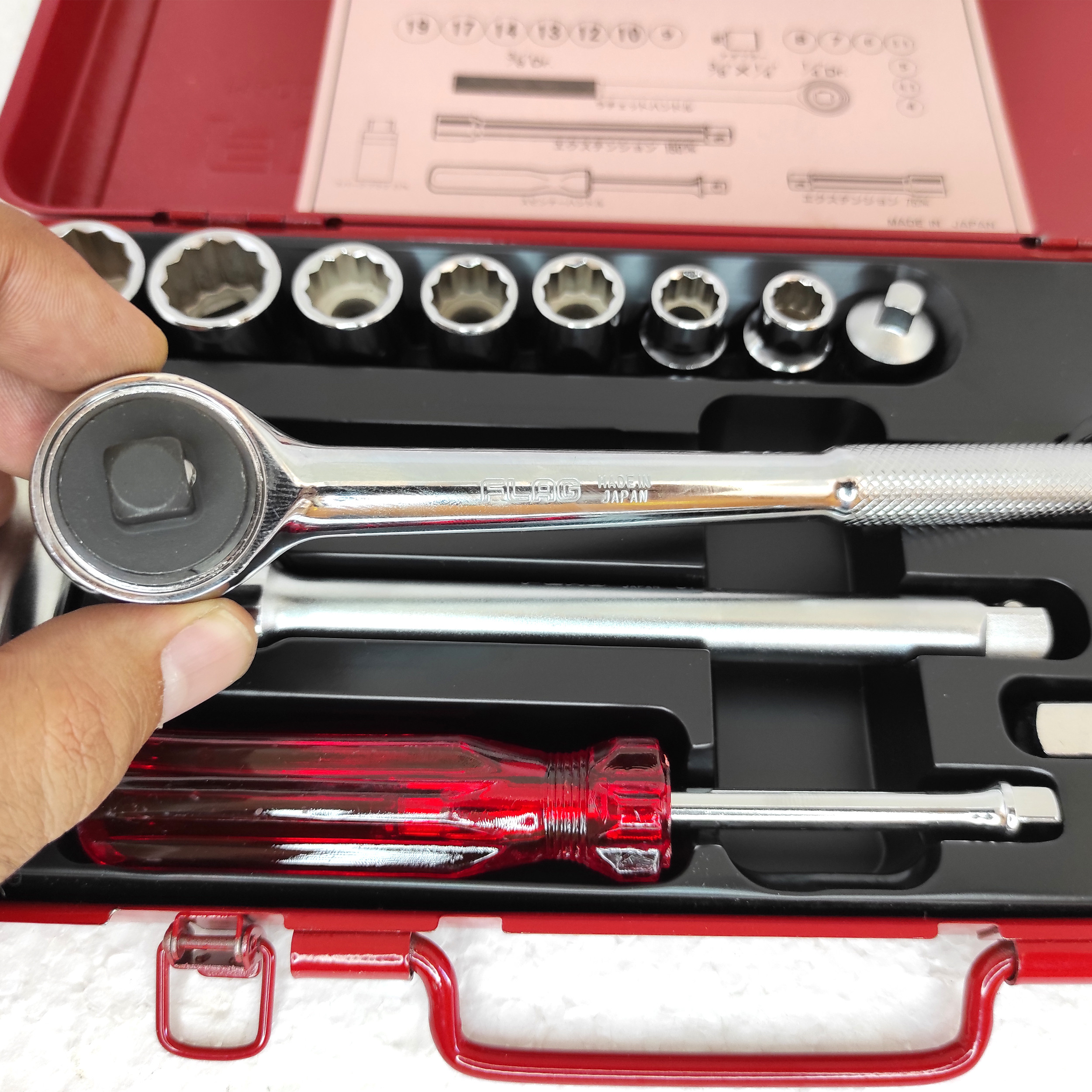 آچار بکس فلگ کد 2121m مجموعه 21 عددی