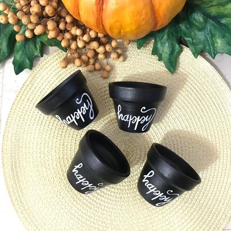 گلدان سفالی مدل یاقوت تمام رنگ کد 1 مجموعه 2 عددی