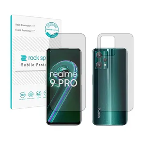 Rockspace HyGEL clear screen protector suitable for Realme 9 Pro mobile phone along with the back protector