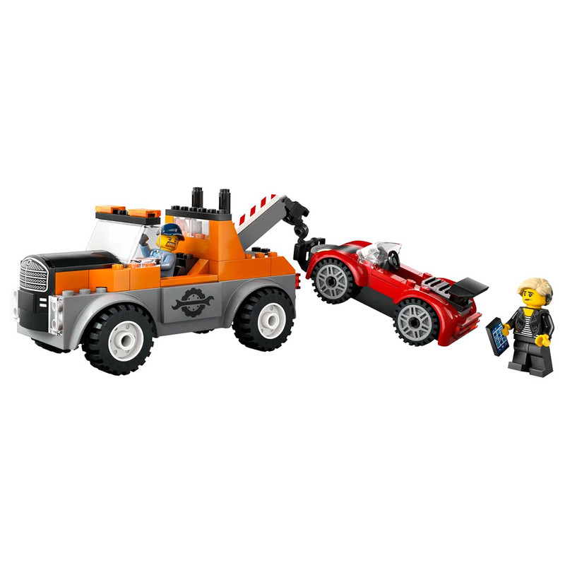 لگو 101 تکه سری سیتی مدل Tow Truck and Sports Car Repair کد 60435