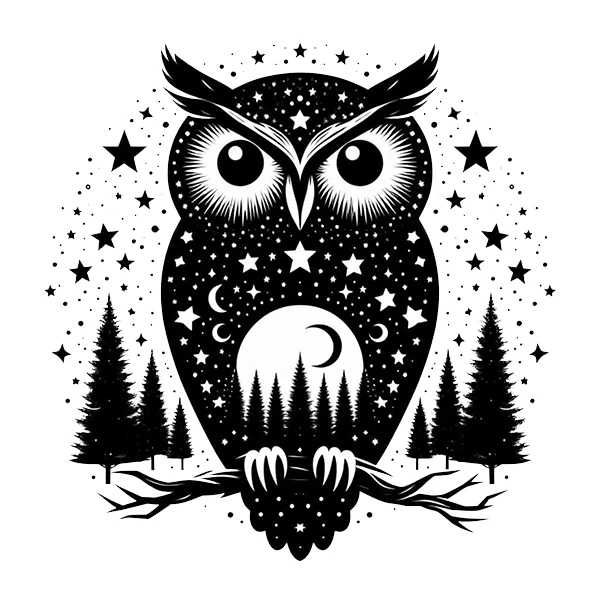 استیکر پارچه و لباس پاد آفرین طرح جغد کد 4162