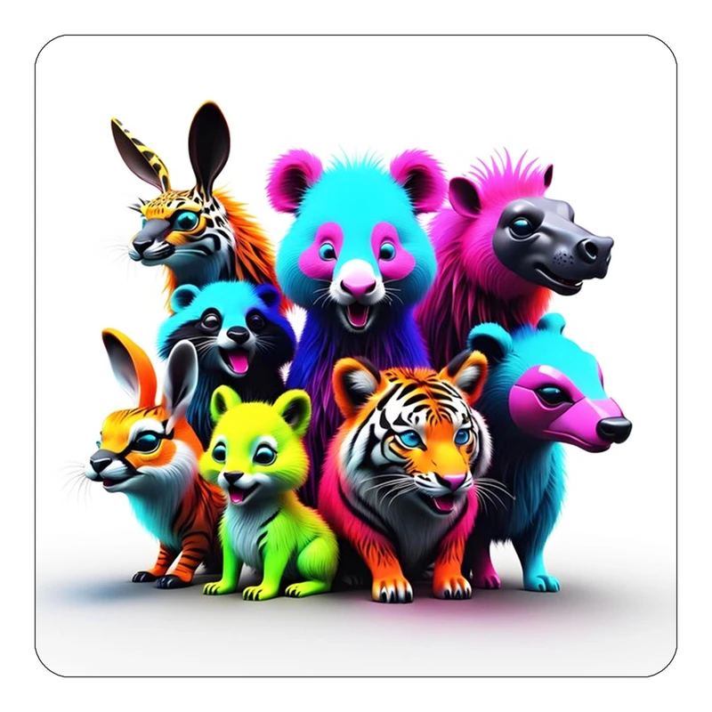 مگنت کاکتی طرح حیوانات رنگی مدل mp25223