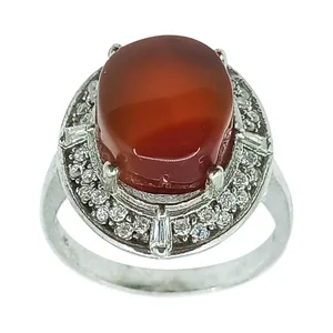 انگشتر نقره زنانه سلین کالا مدل عقیق یمن ce-As270