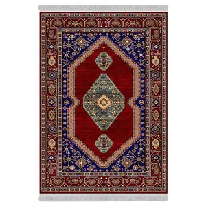 فرش پارچه‌ای دفه مدل فرشینه هازان مخمل کد 055