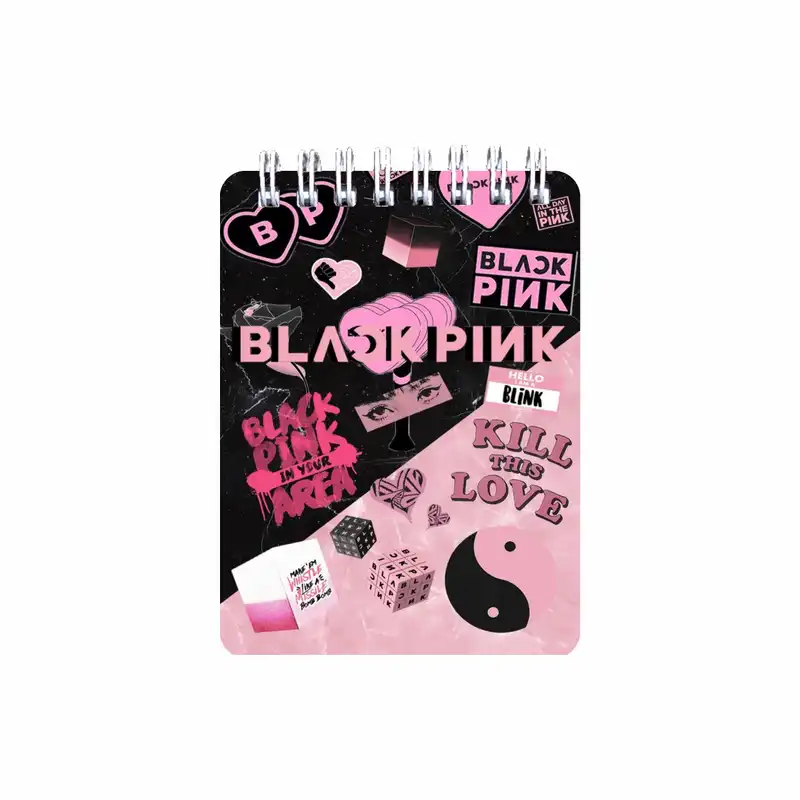 دفترچه یادداشت مدل چوبی طرح بلک پینک