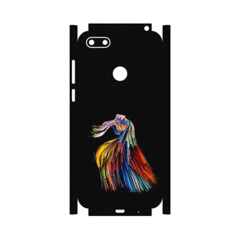 برچسب پوششی ماهوت مدل Rainbow Hair Digital Art-FullSkin مناسب برای گوشی موبایل موتورولا Moto E6 Play