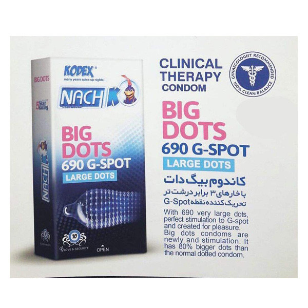 کاندوم ناچ کدکس مدل BIG DOTS مجموعه 2 عددی کاندوم ناچ کدکس مدل BIG DOTS مجموعه 2 عددی