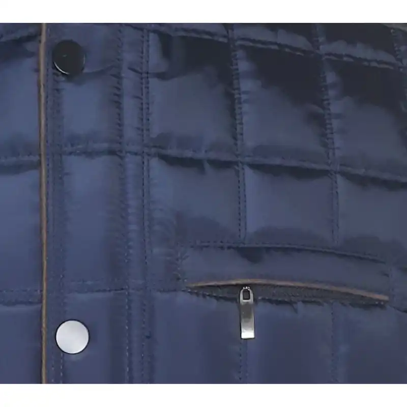 کاپشن مردانه مدل مربعی کد v_2310102 رنگ سورمه ای