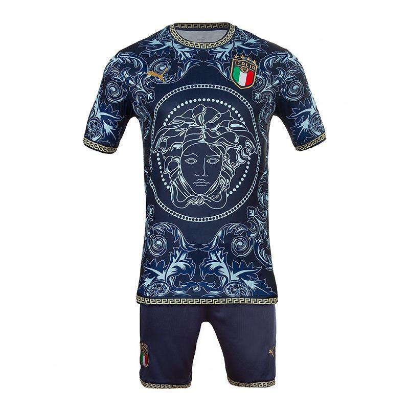 ست تی شرت آستین کوتاه و شلوارک ورزشی مردانه مدل تیم ملی ایتالیا کد 23-2022 ISPS