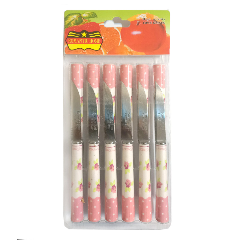 کارد میوه خوری 12 پارچه رومانتیک هوم مدل u341
