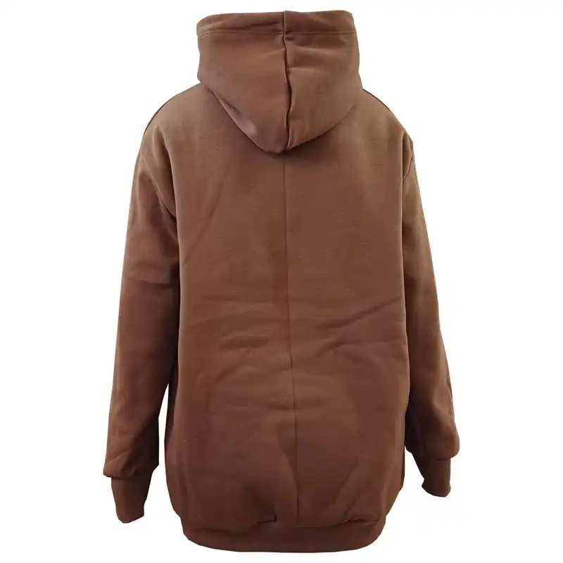 هودی زنانه مدل فوتر ضخیم تو کرکی رنگ قهوه ای