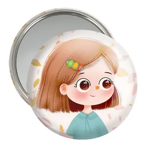 آینه جیبی خندالو مدل دخترانه فانتزی کد 25747