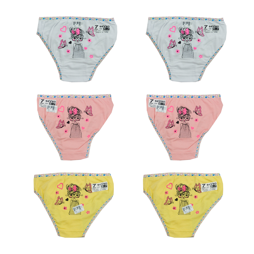 شورت دخترانه مدل 6567 مجموعه 6 عددی