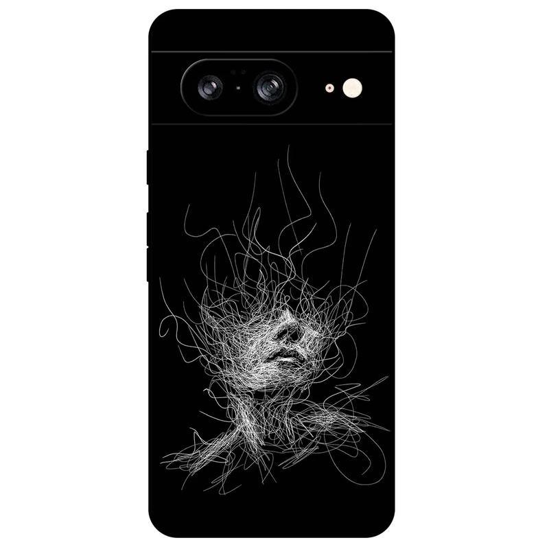 کاور مگافون طرح اسکچ صورت مدل 7423 مناسب برای گوشی موبایل گوگل Pixel 8 