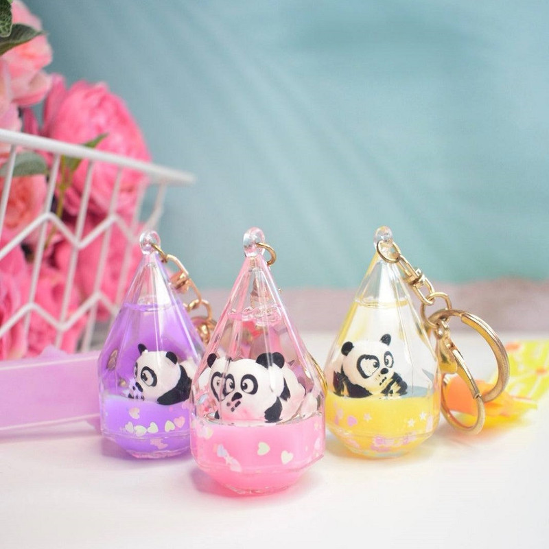 جاکلیدی دخترانه مدل آکواریومی طرح خرس پاندا کد JMI110