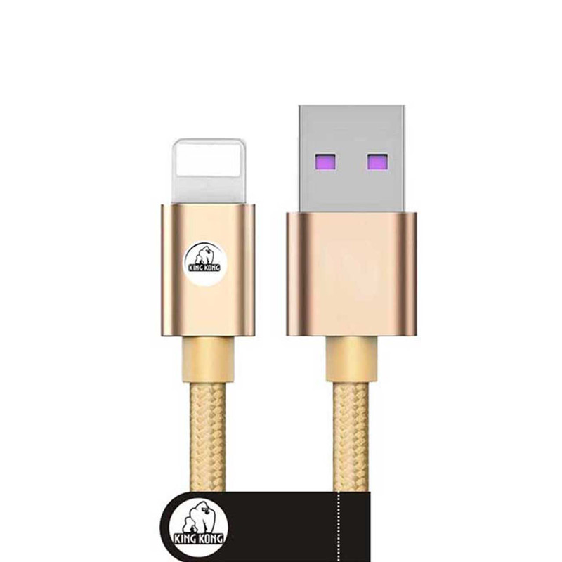 کابل تبدیل USB به لایتنینگ کینگ کونگ مدل SUPER-GRN11 طول 0.3 متر