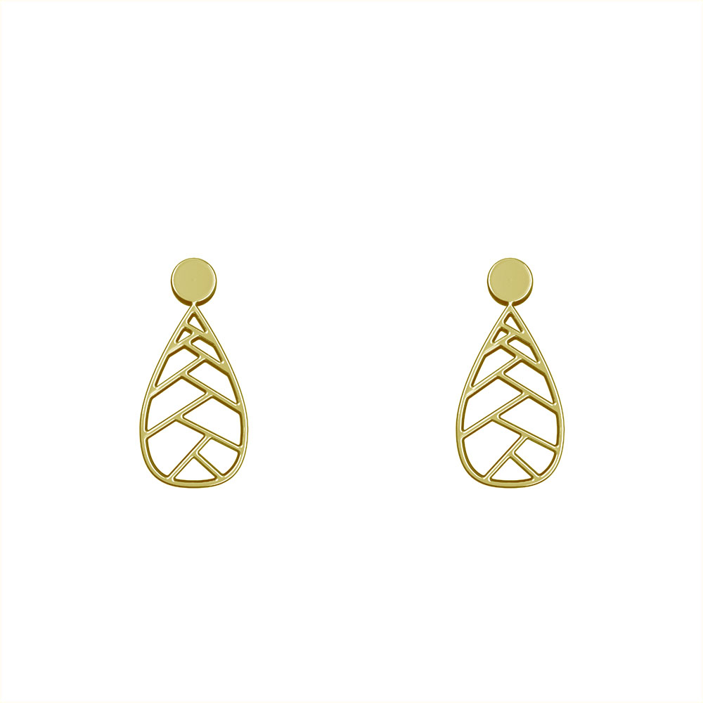 گوشواره طلا 18 عیار زنانه مدوپد مدل اشک کد GA1-10348