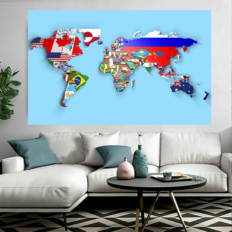 استیکر طرح نقشه جهان  مدل کشورها کد AR41425