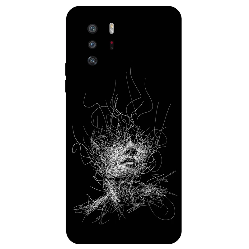 کاور مگافون طرح اسکچ صورت مدل 7423 مناسب برای گوشی موبایل شیائومی Poco X3 GT