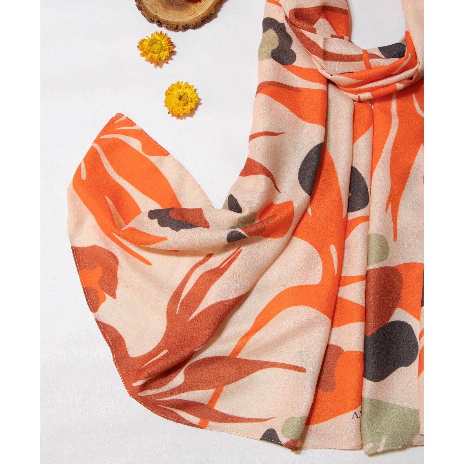 شال زنانه مدل نخی تابستانه خنک پلنگی کد a-1807 -  - 5